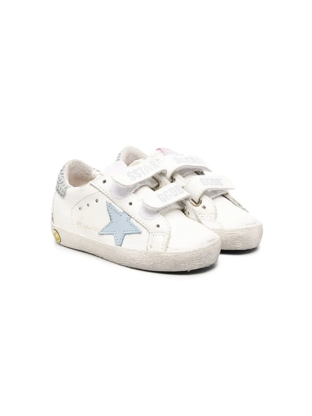 

Golden Goose Kids tenis logo One Star - Blanco