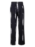 Pas de Mer Knives printed trousers - Black