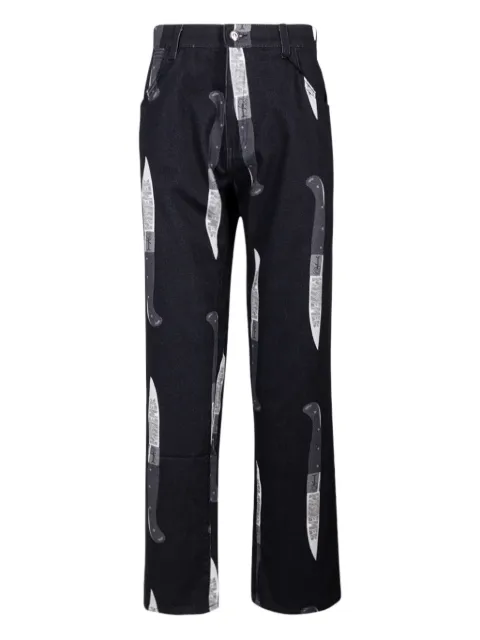 Pas de Mer Knives printed trousers