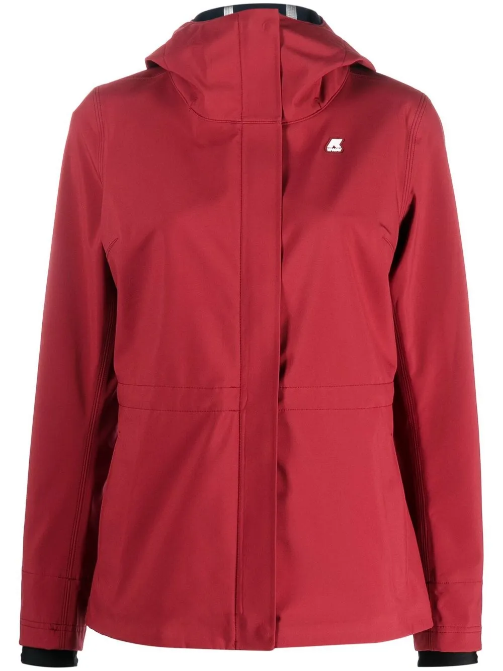 

K-Way logo-print hooded jacket - Red