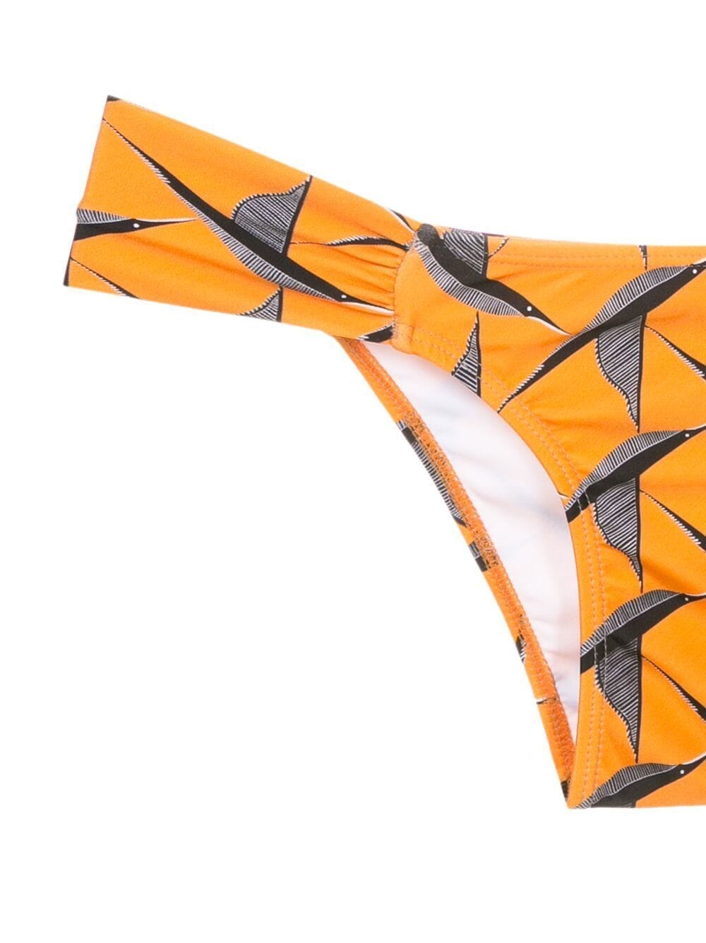 Shop Lygia & Nanny Ritz Low-rise Bikini Bottom In Orange