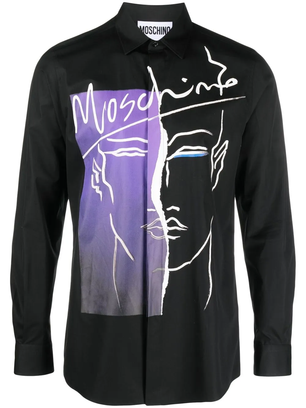 

Moschino graphic-print long-sleeve shirt - Black