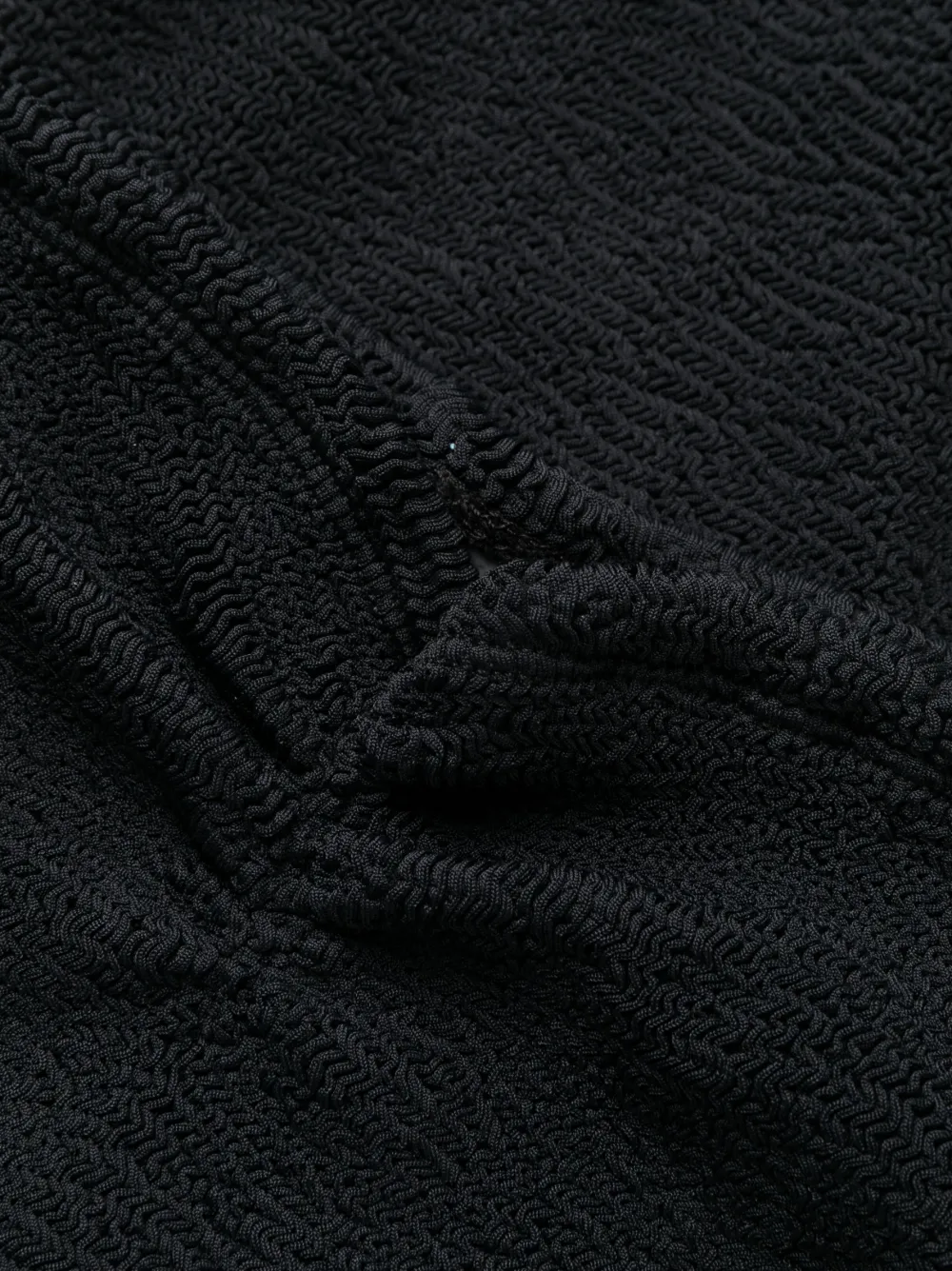 Hunza G Black Brooke Crinkle Swimsuit In Schwarz