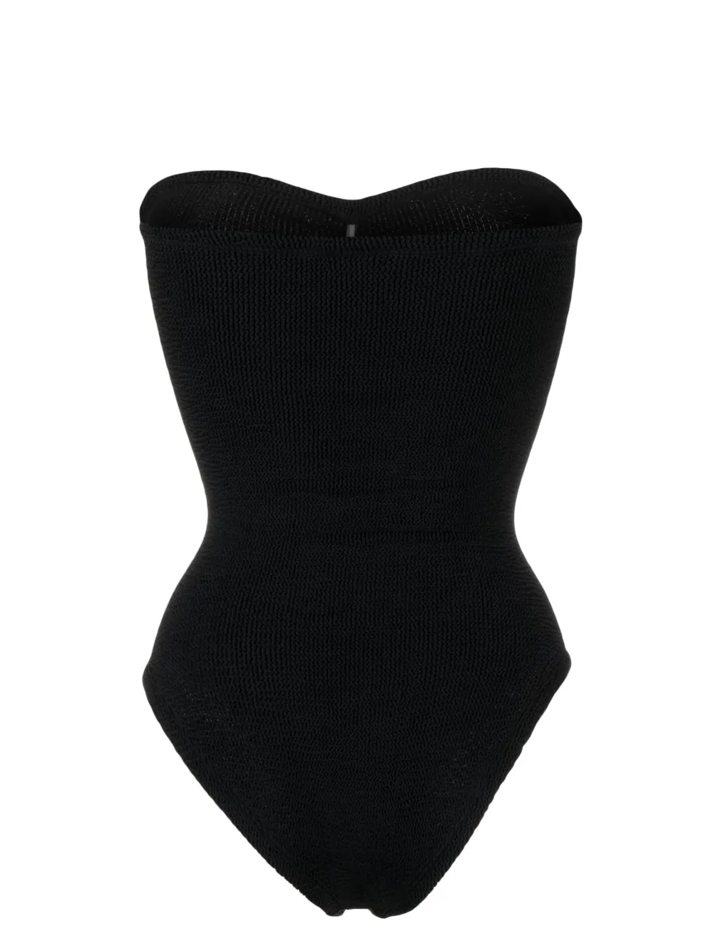 Hunza G Black Brooke Crinkle Swimsuit In Schwarz