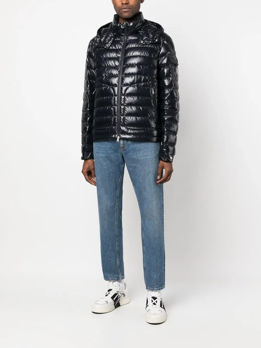 Shop Moncler Lauros Padded Down Jacket In Blue