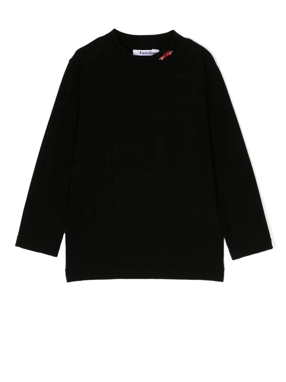 

Familiar patch-detail crew neck jumper - Black