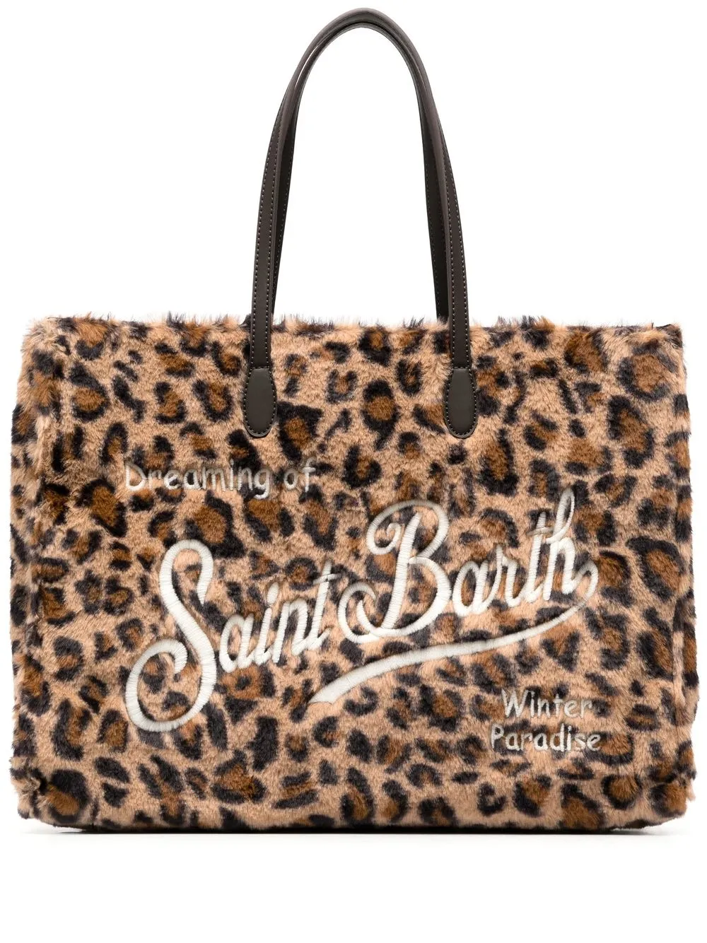 

MC2 Saint Barth Dreaming of Saint Barth leopard print tote - Brown