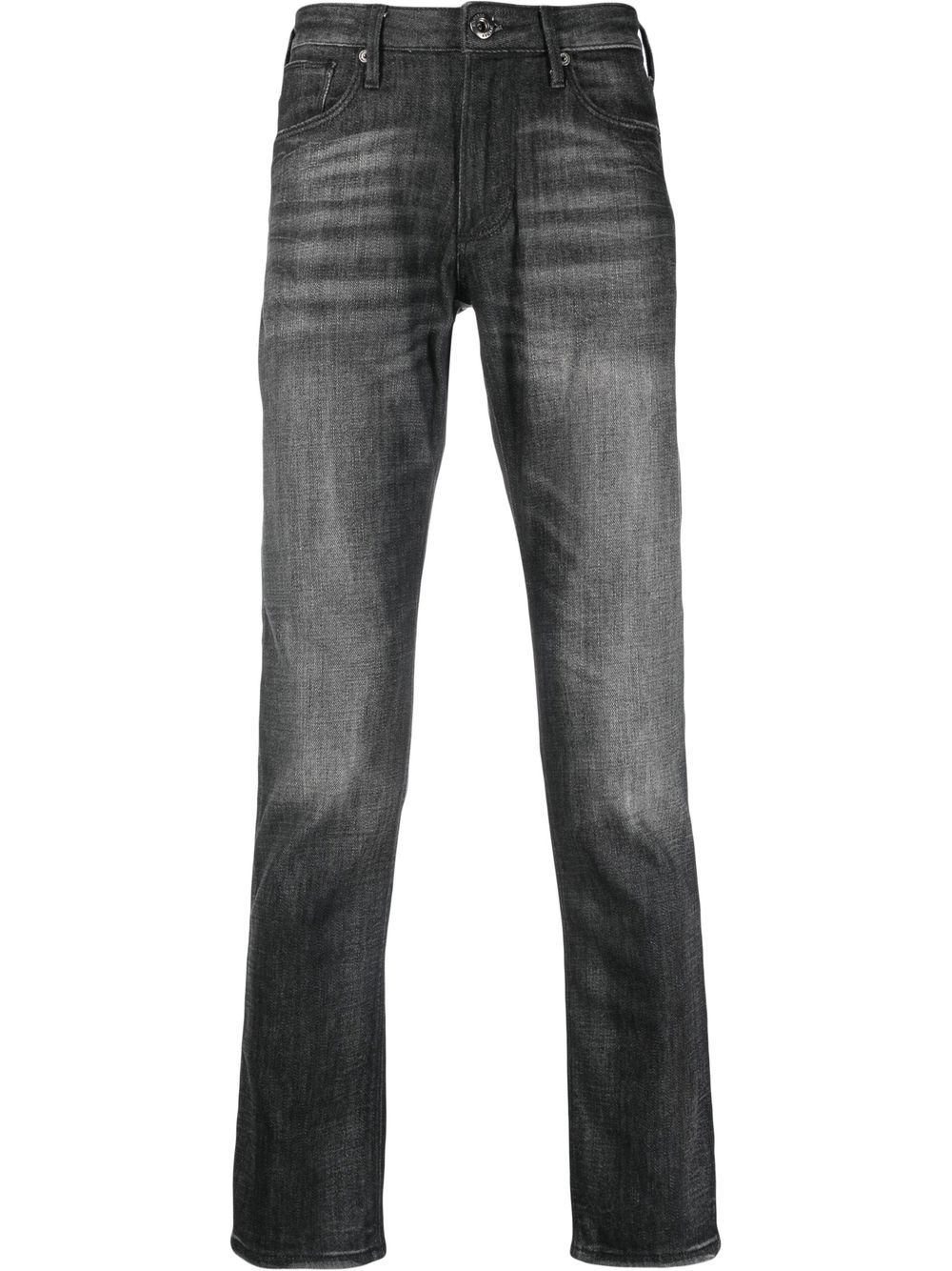Giorgio Armani Straight-leg Jeans In 黑色