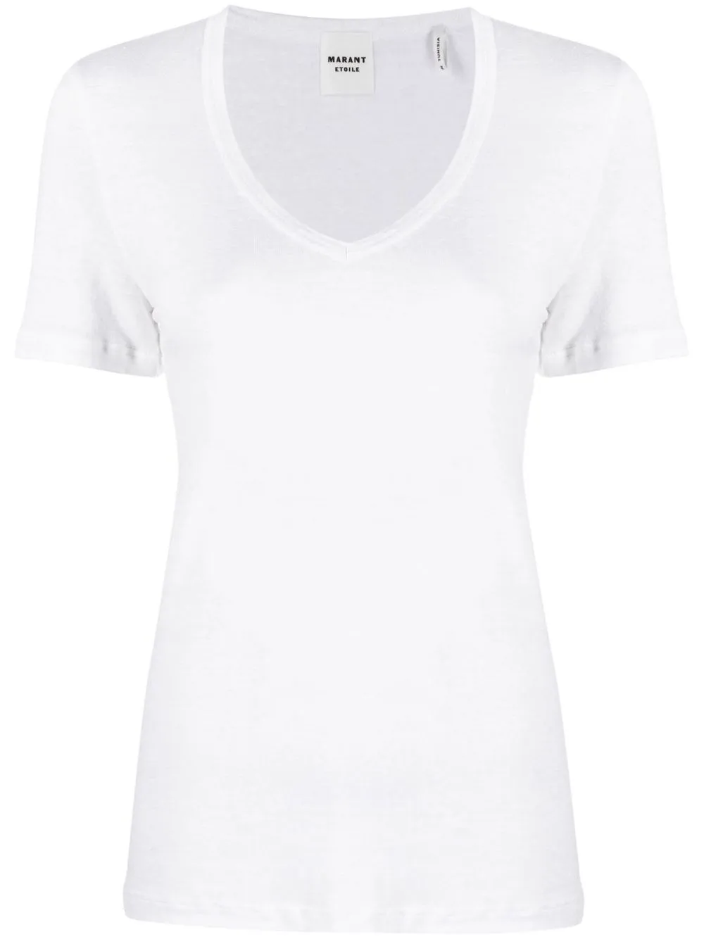 Shop Isabel Marant Étoile Scoop-neck Short-sleeve T-shirt In White