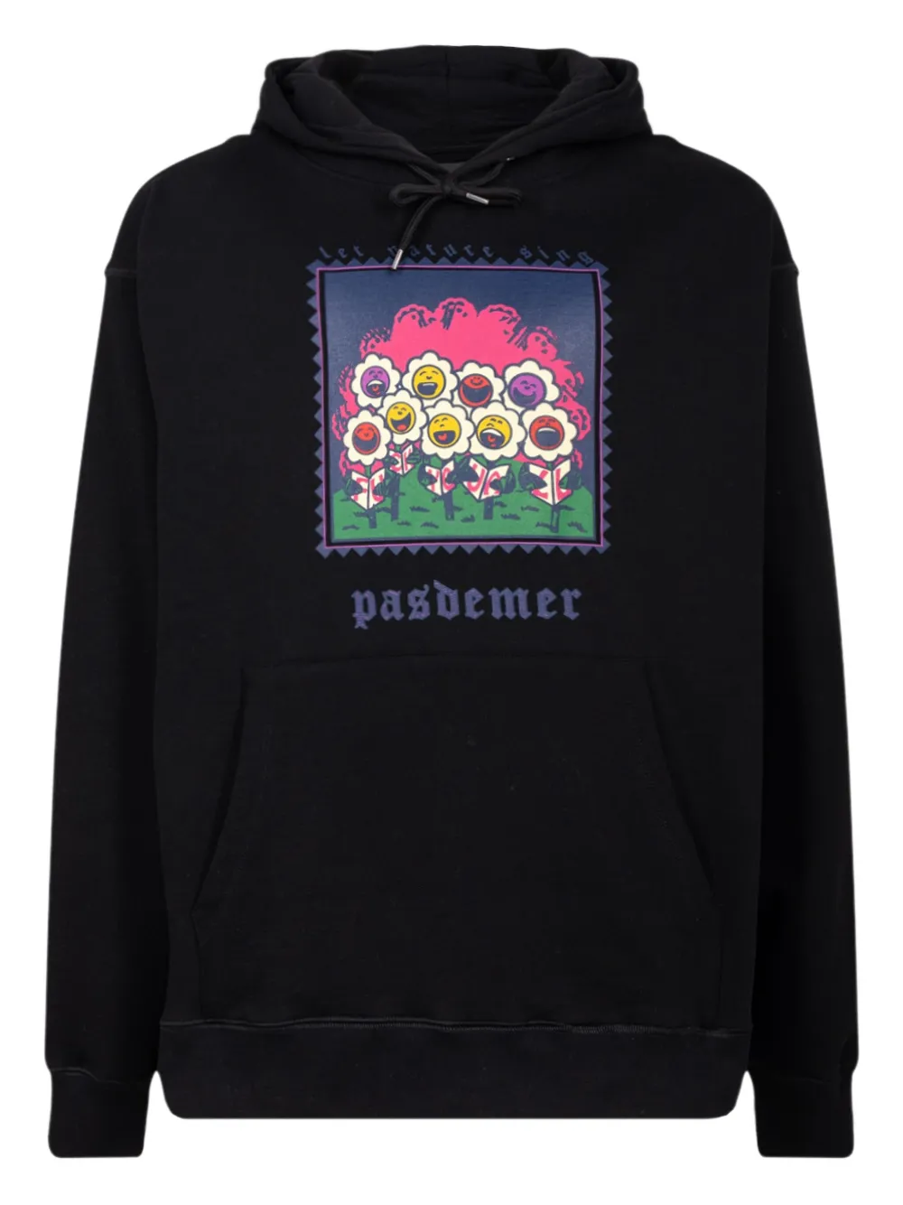 Pas de Mer For You All flower-print hoodie | Black | Image 1
