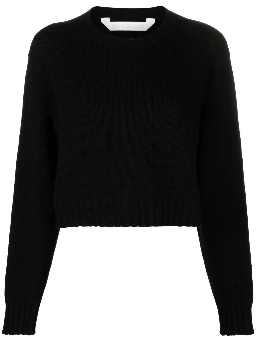 

Palm Angels logo-print cropped jumper - Black