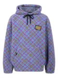 Pas de Mer plaid-check hoodie - Purple