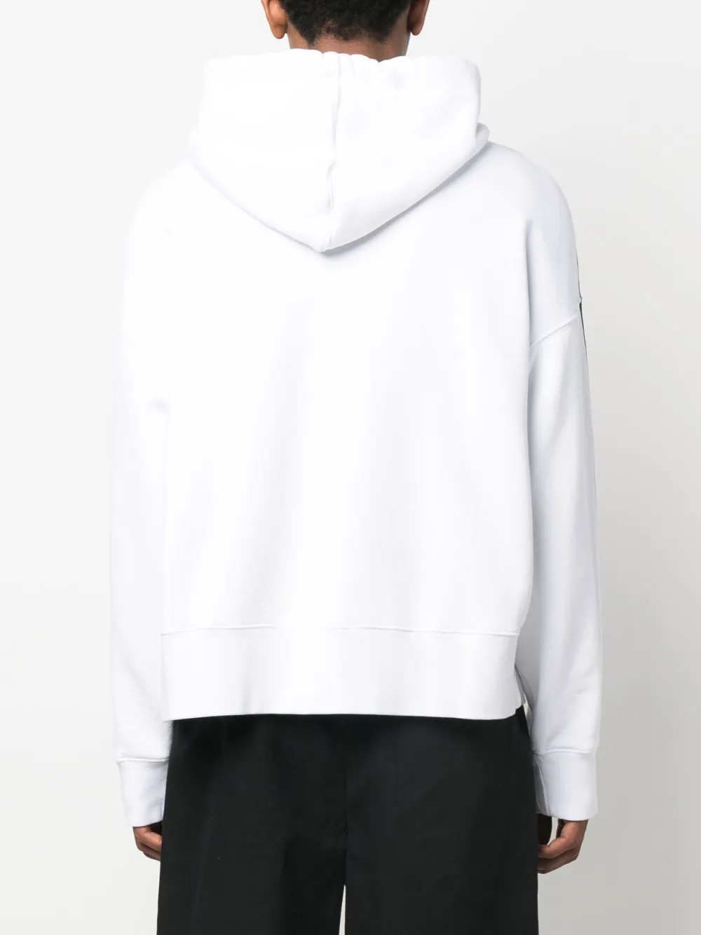 Palm Angels Graphic-print Drawstring Hoodie In Weiss