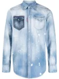 DSQUARED2 bleach-effect denim shirt - Blue