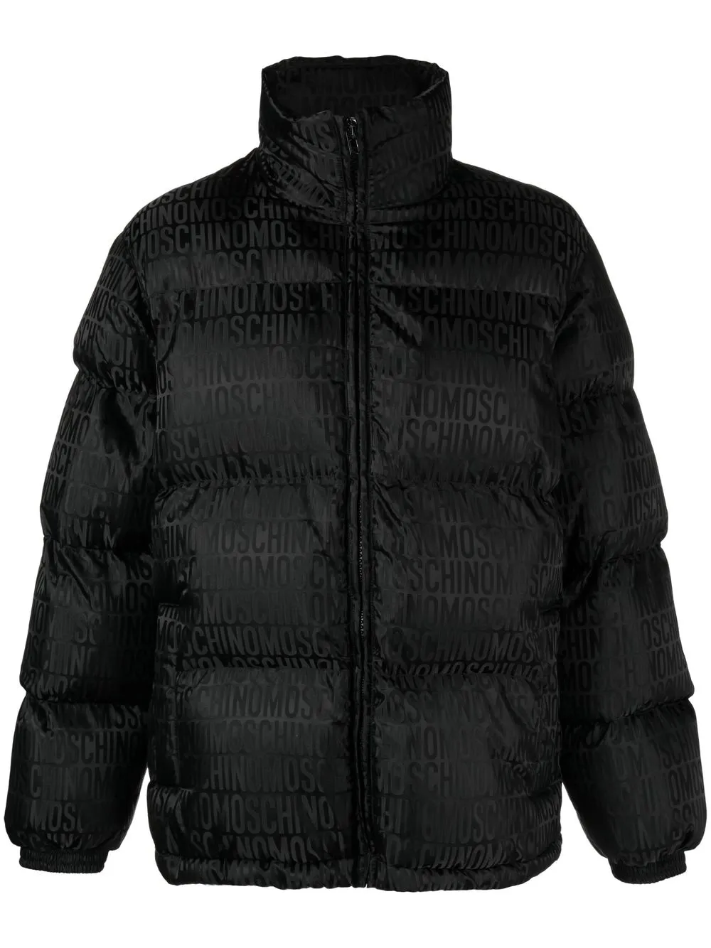 

Moschino logo-print padded coat - Black