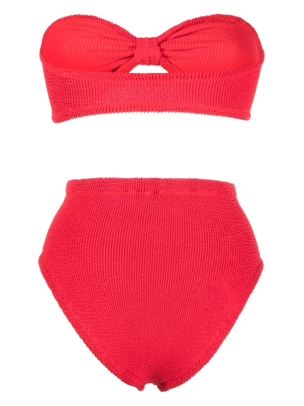 Hunza G Ruby Stretch-design Bikini Set In Rot