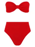 Hunza G Ruby stretch-design bikini set - Red