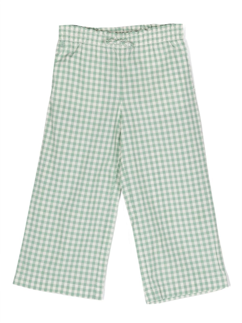 Ralph Lauren Kids gingham-check cropped cotton trousers - Green