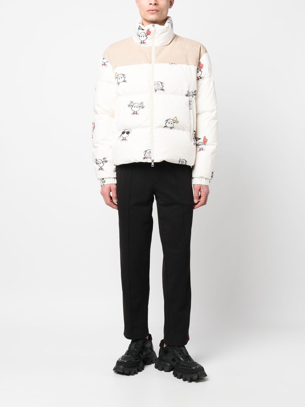 Moncler Jack met logoprint - Wit