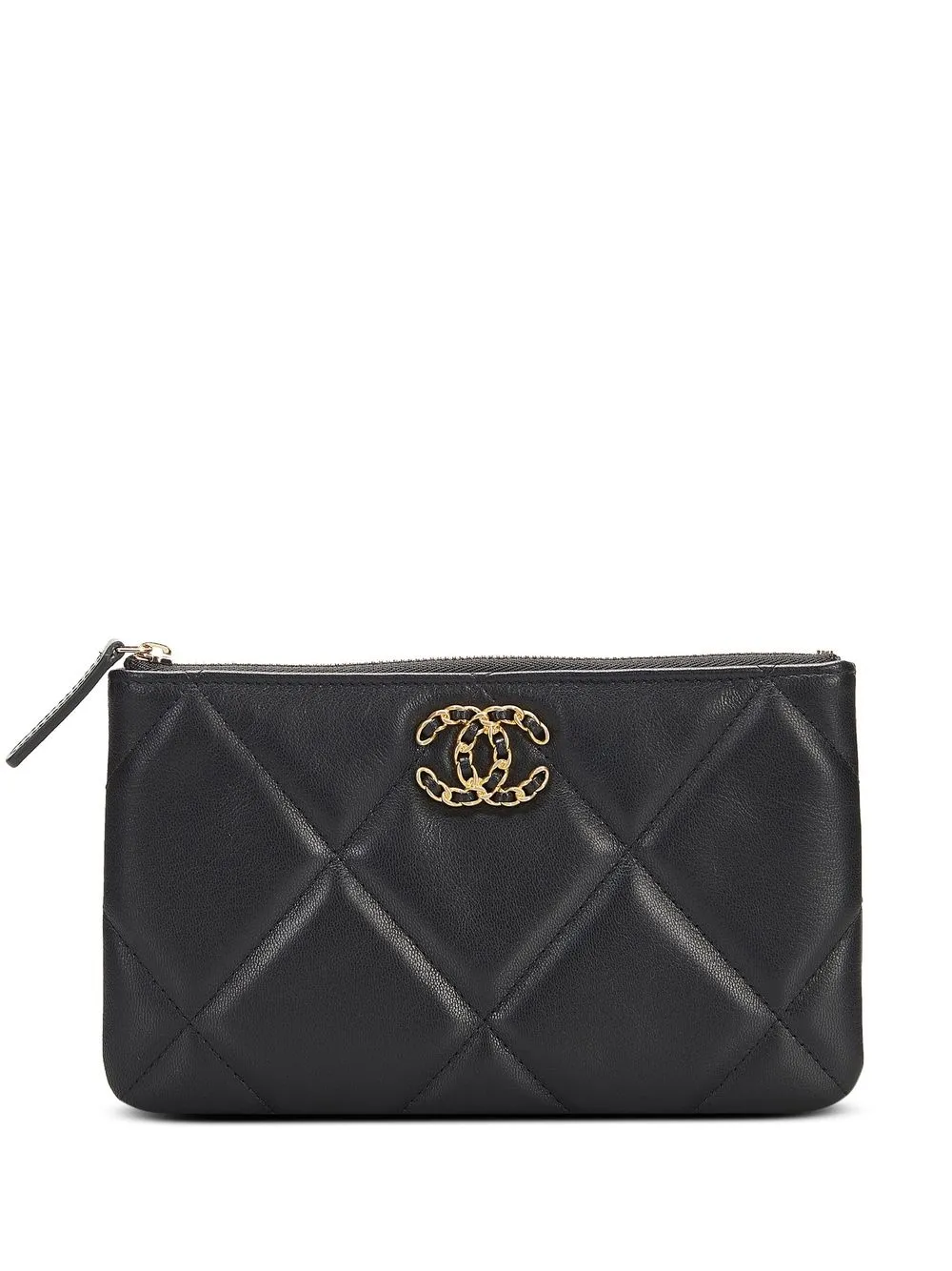

Chanel Pre-Owned 2020 CC small leather clutch bag - Black
