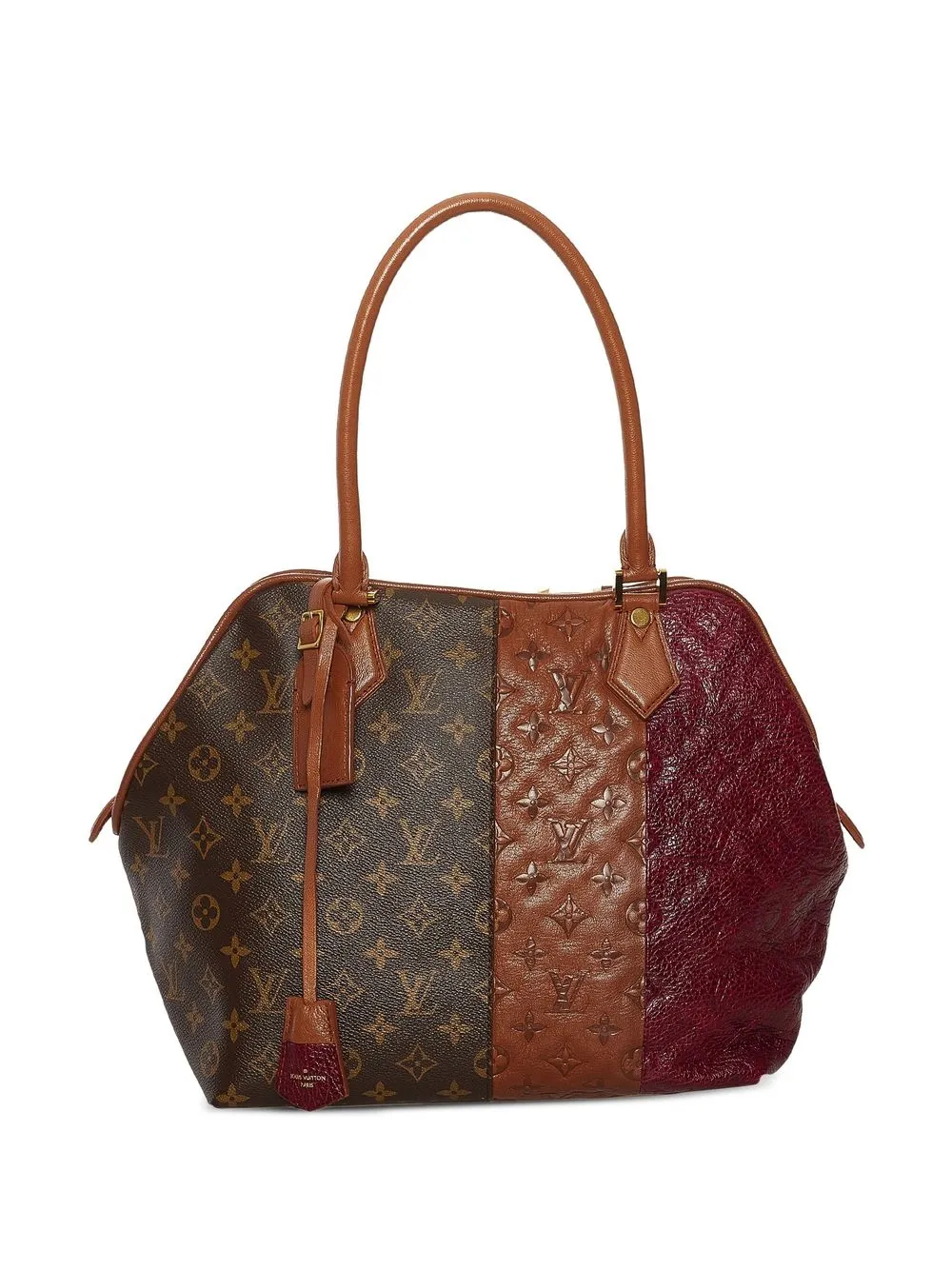 

Louis Vuitton 2011 pre-owned medium Blocks Stripes top-handle bag - Brown