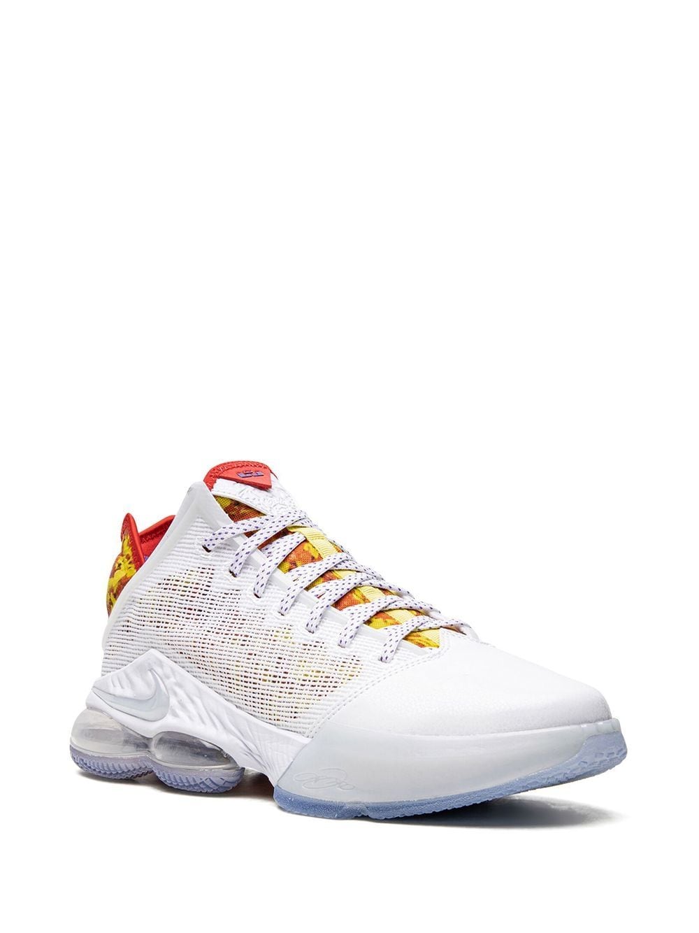 Shop Nike Lebron 19 Low Sneakers In White/multi-color