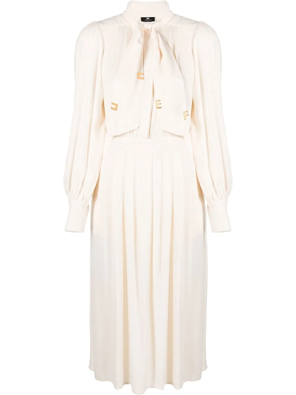 

Elisabetta Franchi georgette shirt dress - Neutrals