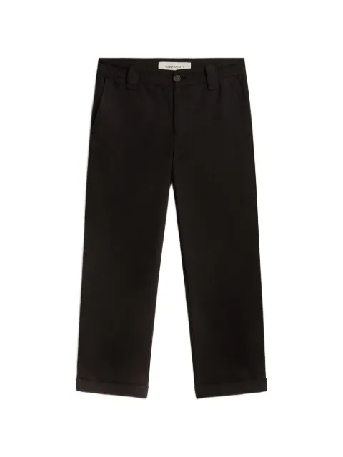 Golden Goose logo-patch straight-leg trousers