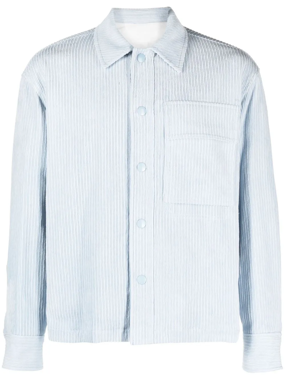 

SOLID HOMME press-stud shirt jacket - Blue