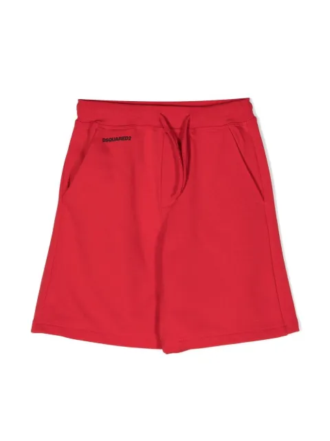 DSQUARED2 KIDS logo-print track shorts