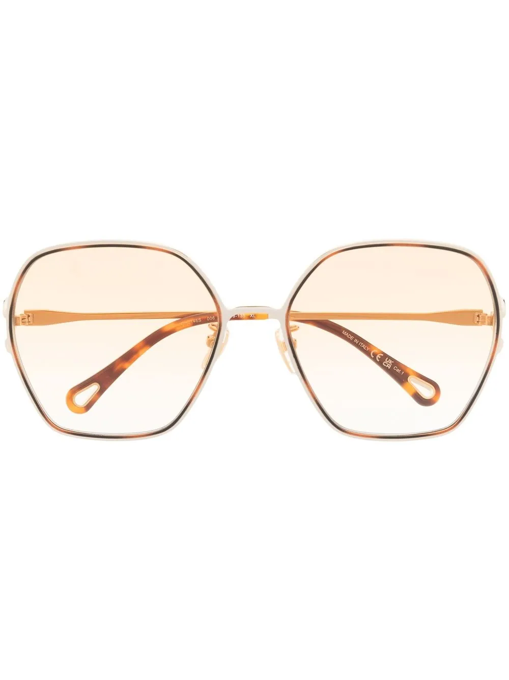 

Chloé Eyewear tinted oversize-frame sunglasses - Gold