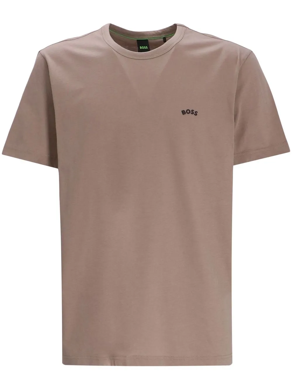 

BOSS curved logo-print T-shirt - Brown