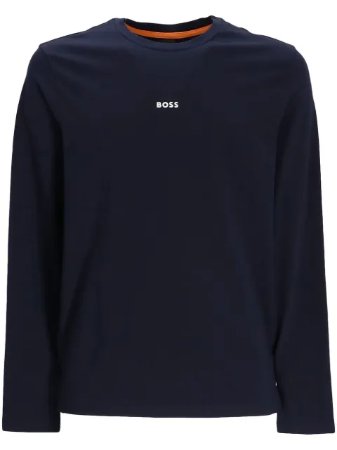 BOSS logo-print long-sleeve T-shirt