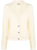 GANNI V-neck cardigan - Yellow