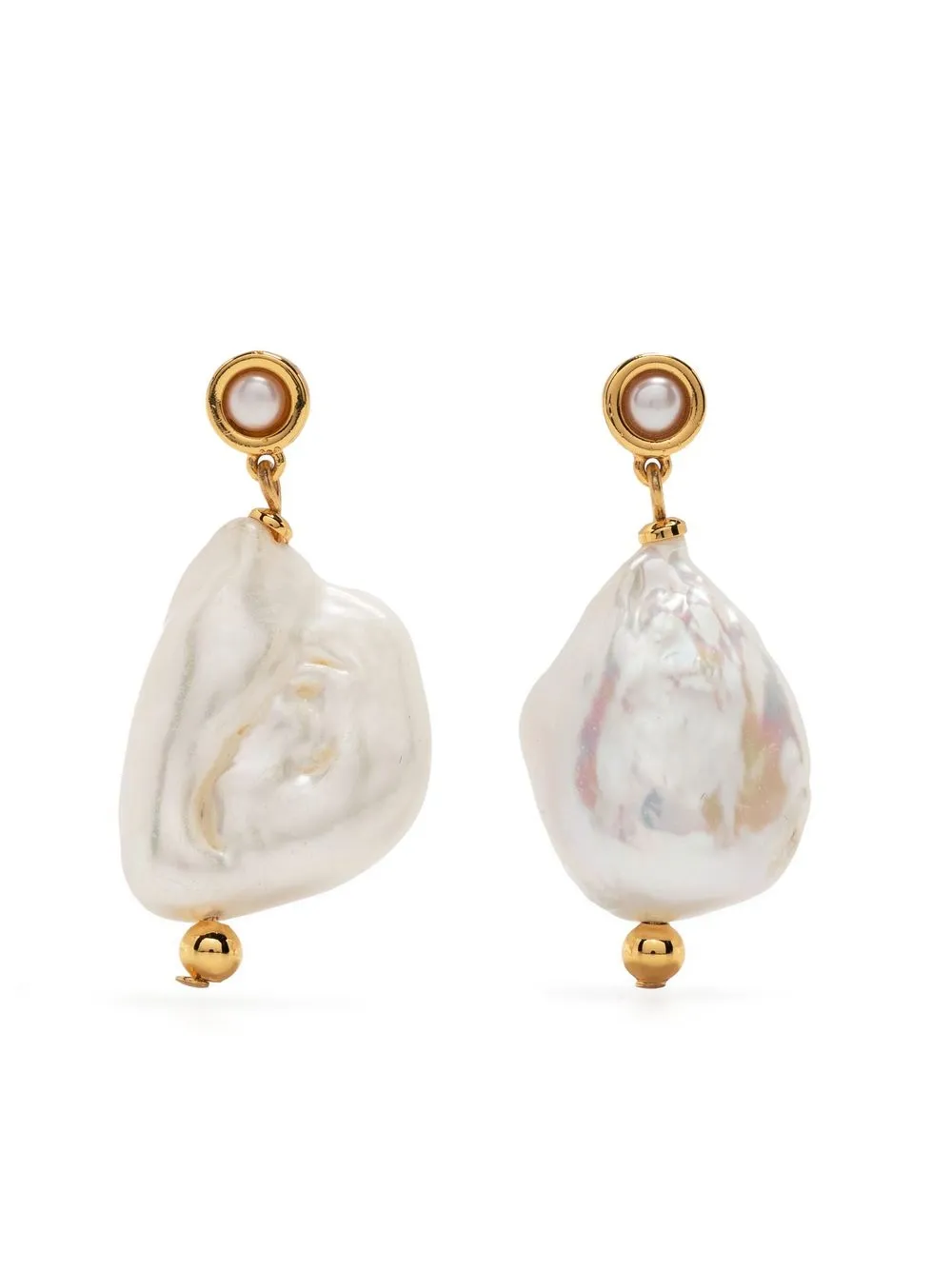 

éliou Robbie baroque drop earrings - White