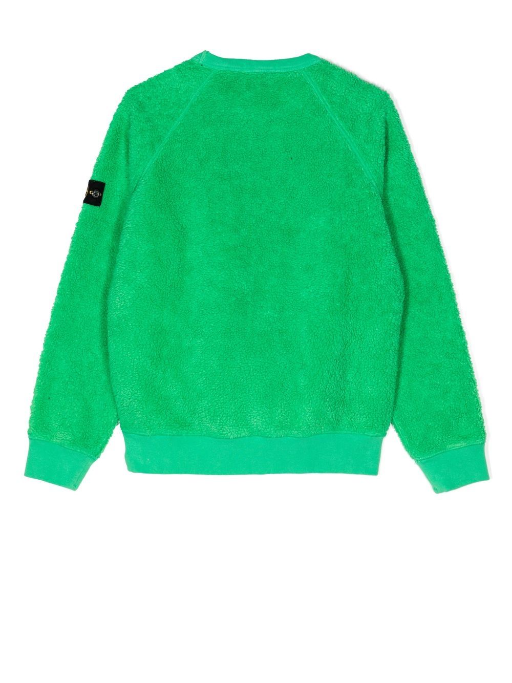 Stone Island Junior Sweater met patch - Groen