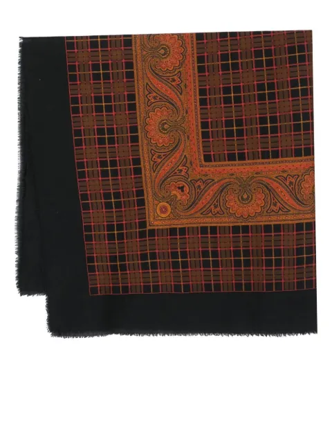 Yves Saint Laurent Pre-Owned 1970s paisley checkered scarf