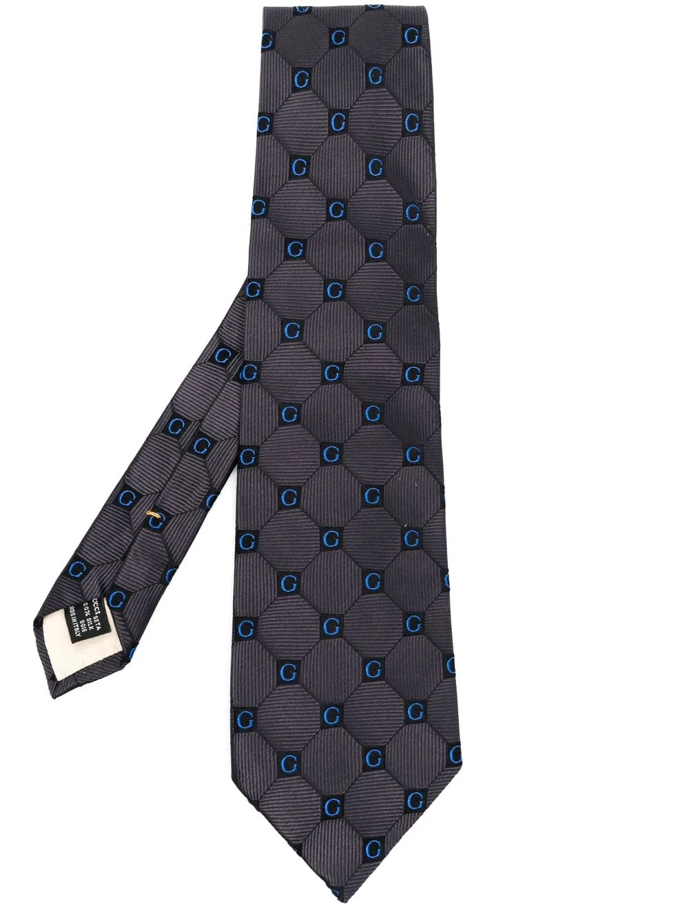 

Gucci Pre-Owned 2000s logo-embroidered silk necktie - Grey
