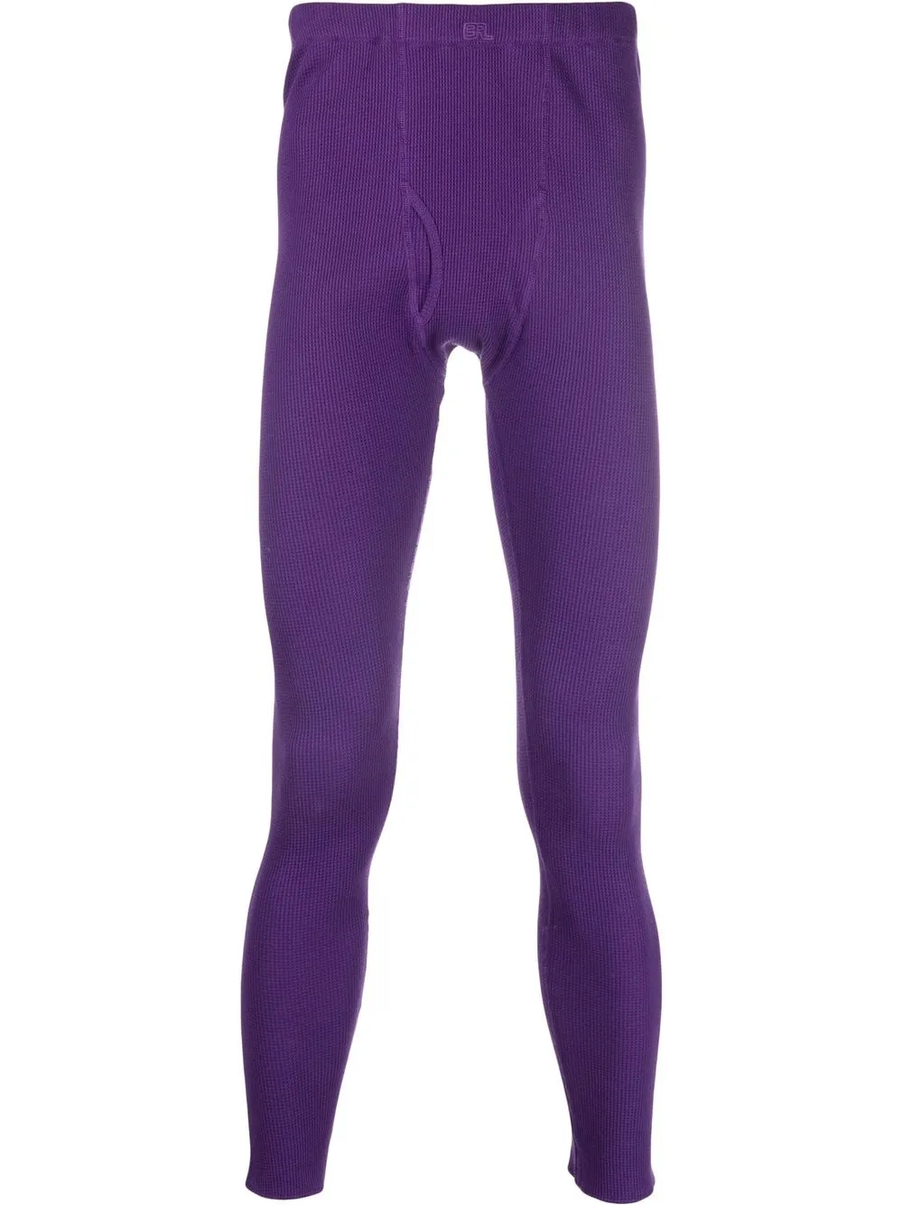 

ERL logo-embroidered waffle-knit leggings - Purple