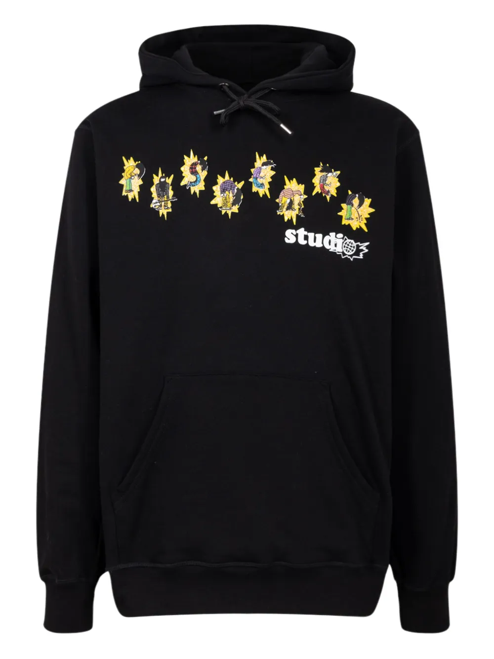 Pas de Mer Band graphic-print cotton hoodie | Black | Image 1
