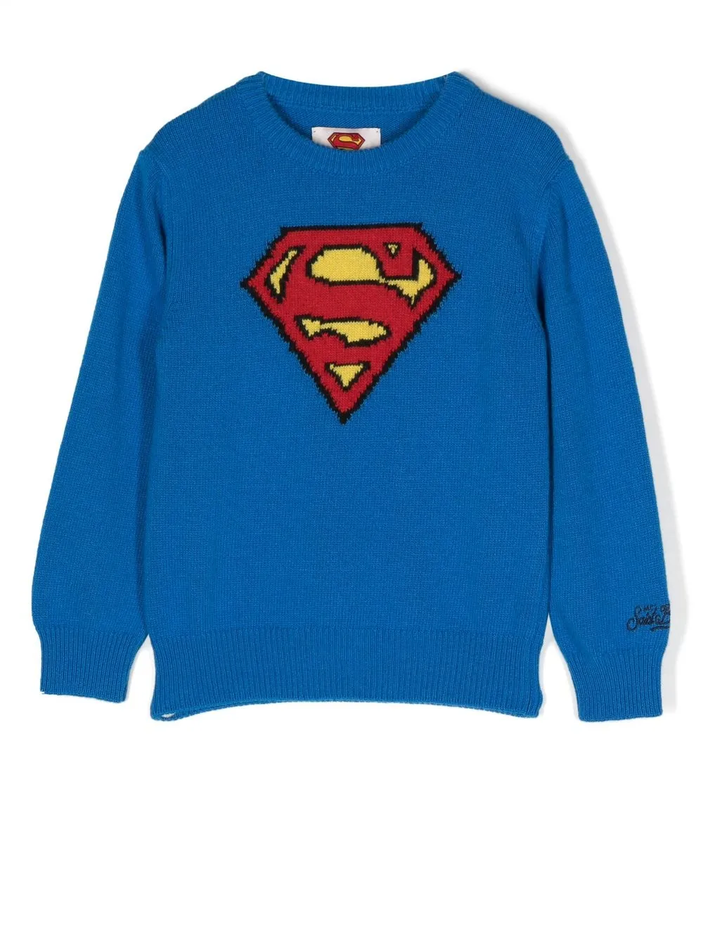 

MC2 Saint Barth Kids Superman intarsia-knit jumper - Blue