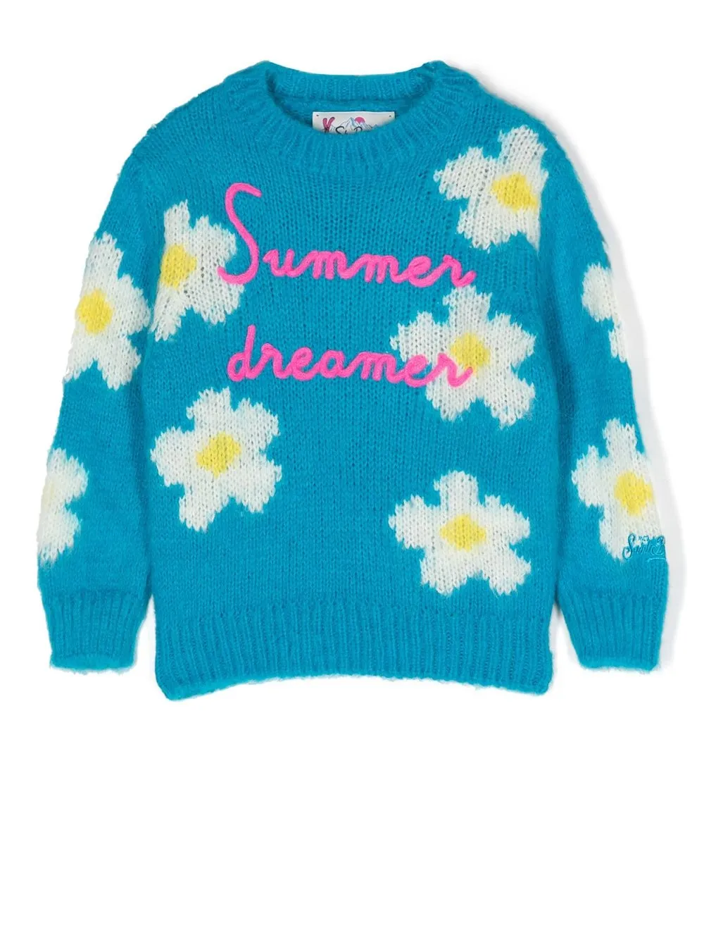 

MC2 Saint Barth Kids intarsia-knit crew-neck jumper - Blue