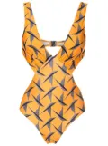 Lygia & Nanny Alexis printed cut-out swimsuit - Orange