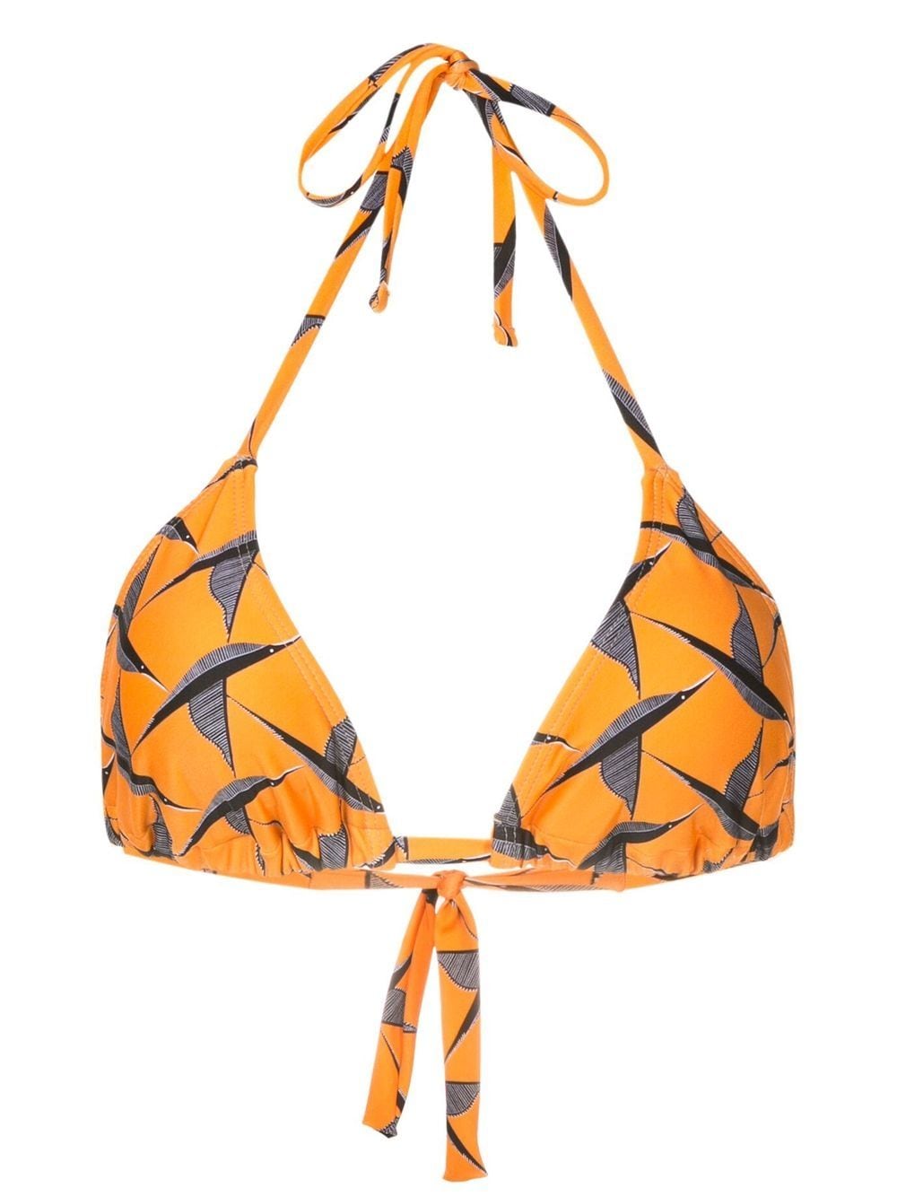 Lygia & Nanny Iasmim Halterneck Bikini Top In Orange
