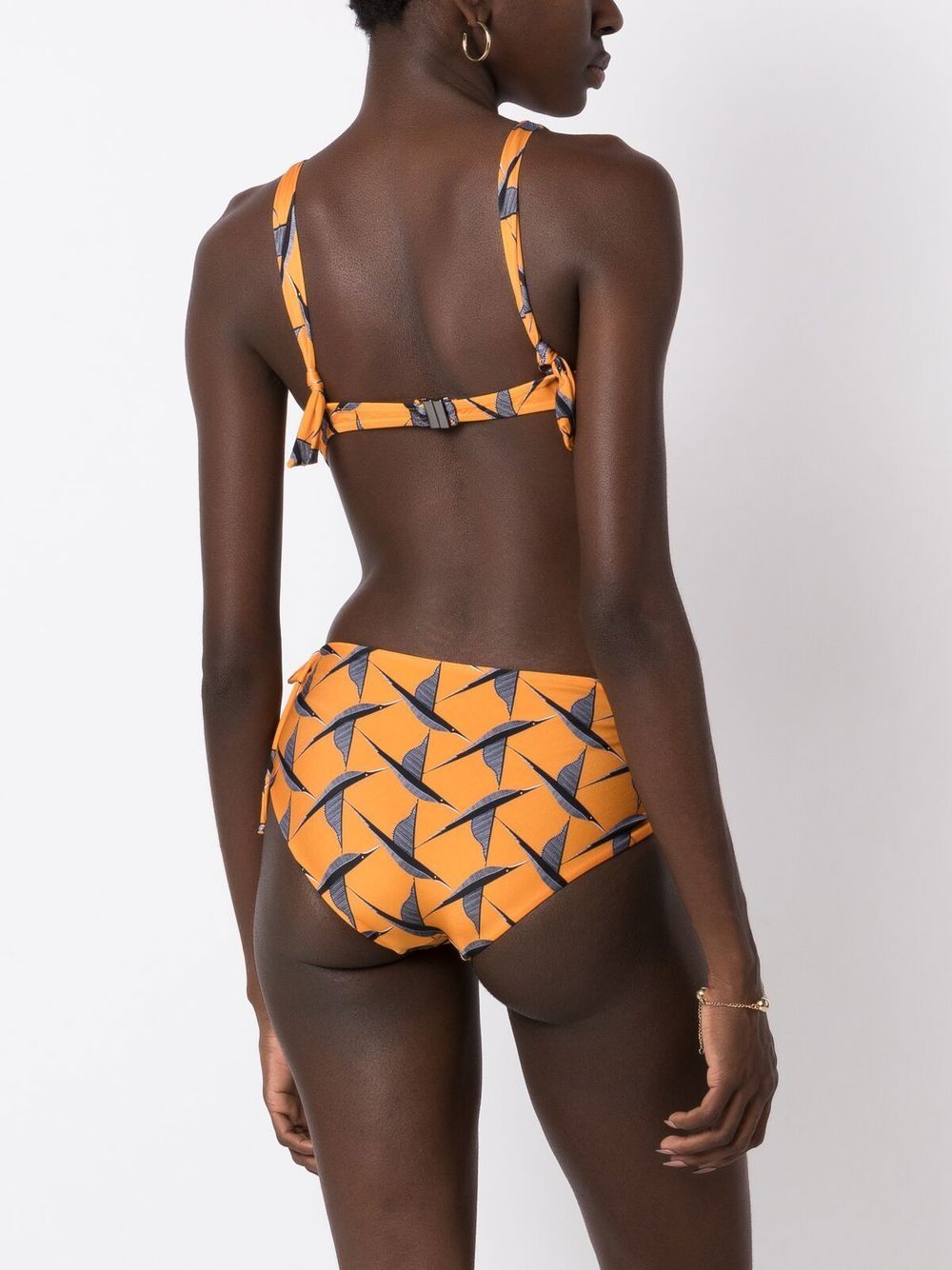 Shop Lygia & Nanny Marcela Adjustable Bikini Set In Orange