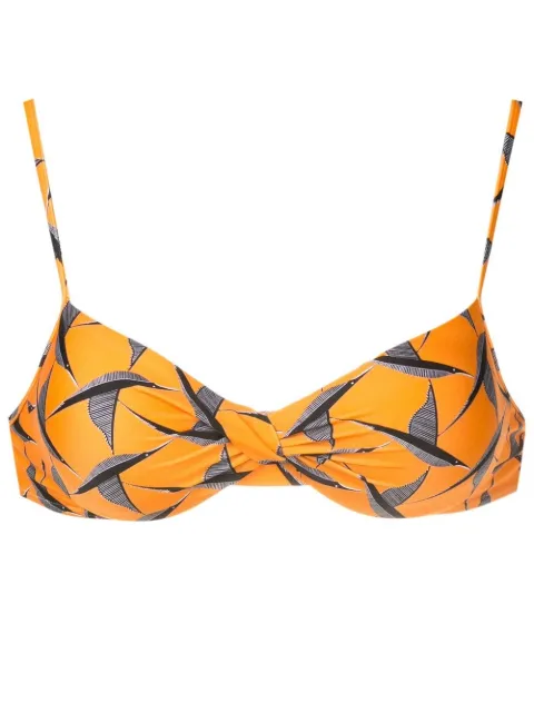 Lygia & Nanny Cassis twisted stretched bikini top