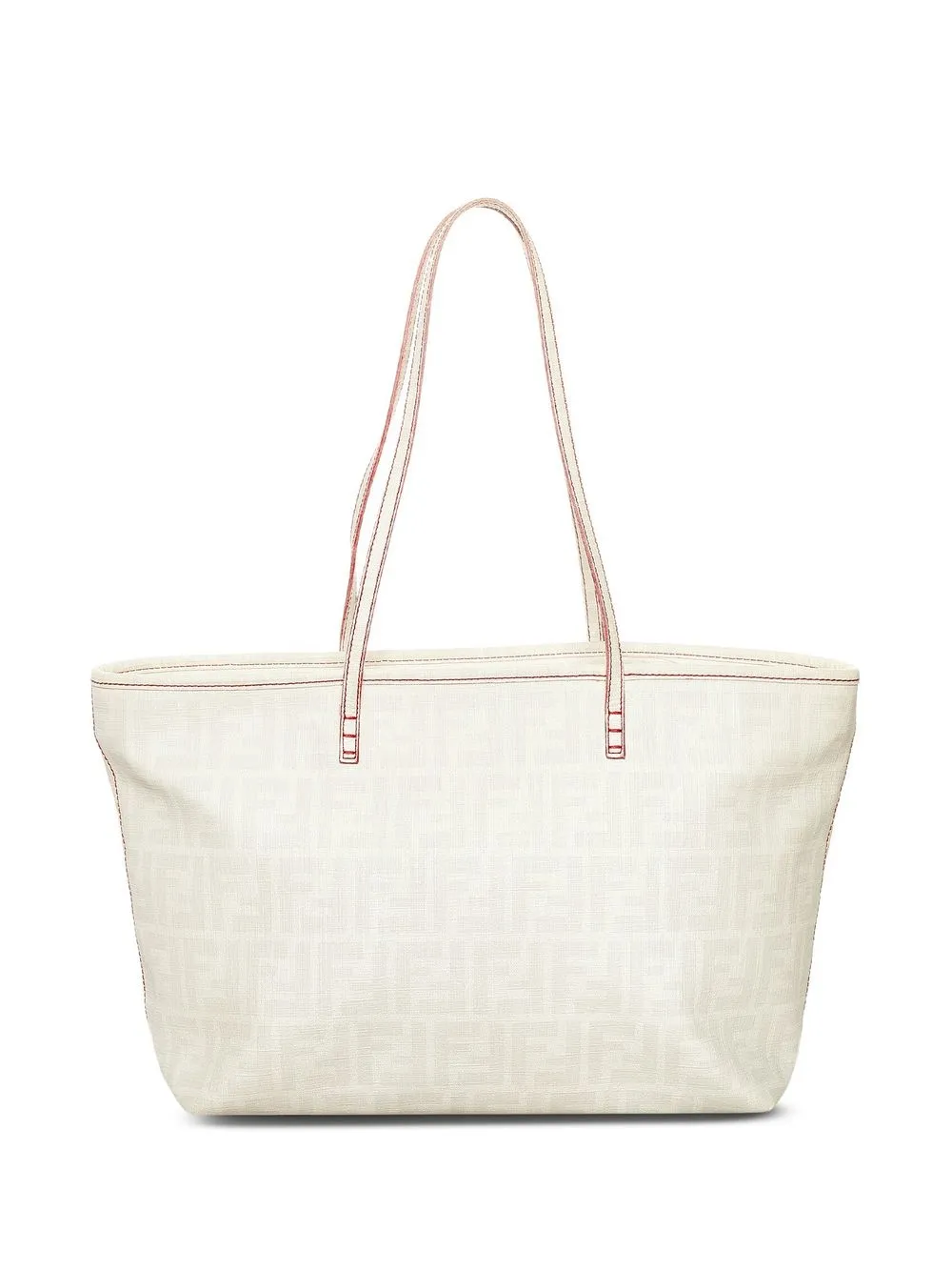 

Fendi Pre-Owned Zucca long handles tote - White