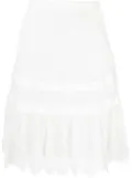 SHIATZY CHEN lace knee-length skirt - White