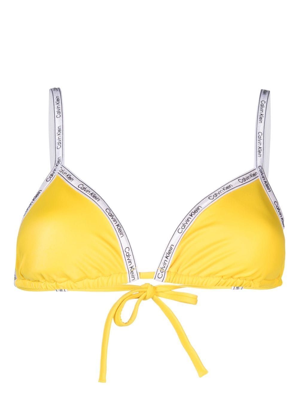 Image 1 of Calvin Klein logo-print strap bikini top