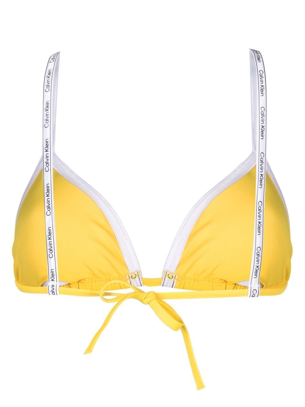 Image 2 of Calvin Klein logo-print strap bikini top